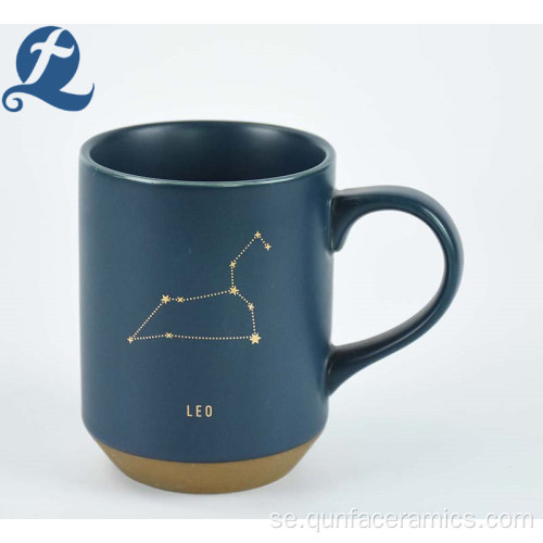 Anpassad tryckt Constellation kaffekopp blå keramisk mugg